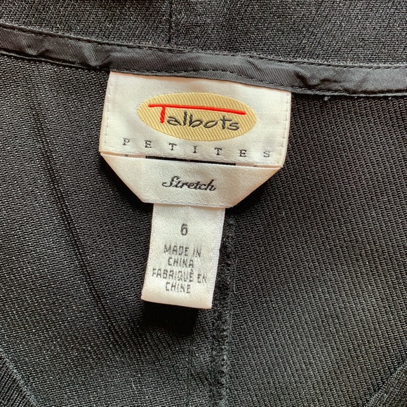 Talbots Black Midi Ribbed Dress, Size 6P - Picture 5 of 5